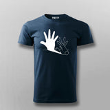 Rabbit Hand Shadow Funny T-shirt For Men