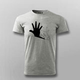 Rabbit Hand Shadow Funny T-shirt For Men