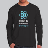 React Js Developer Men’s Full Sleeve T-Shirt India