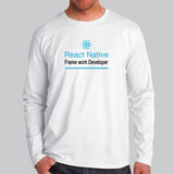 React Native Framework Developer Men’s Full Sleeve T-Shirt India