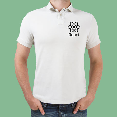 React Js Javascript Polo T-Shirt For Men - TEEZ.in