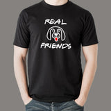 Real Friends Cute Dog T-Shirt For Men India