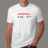 Reckless Unix Coding T-Shirt - Dare the Commands