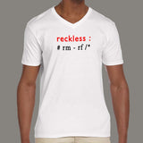 Unix Coding - Reckless Men's V Neck T-Shirt online india