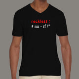 Unix Coding - Reckless Men's V Neck T-Shirt india