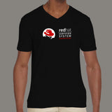 Red Hat Certified System Administrator V-Neck T-Shirt For Men India