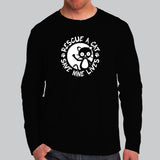 Rescue A Cat Save Nine Lives T-Shirt For Men