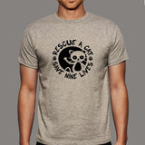 Rescue A Cat Save Nine Lives T-Shirt For Men