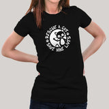Rescue A Cat Save Nine Lives T-Shirt For Women India