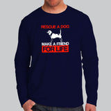 Rescue A Dog Make A Friend For Life Beagle Adopt Love T-Shirt For Men