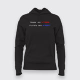 Roses Are #FF0000 Violets Are #0000FF Funny Programming Hoodies For Women