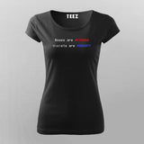 Roses Are #FF0000 Violets Are #0000FF Funny Programming T-Shirt For Women