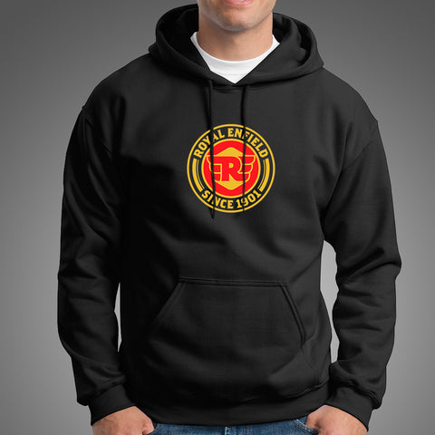 Vintage Royal Enfield Men's Logo Hoodie