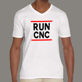 Run CNC Funny Machinist Engineer G-Code V-Neck T-Shirt For Men Online