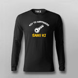 Key To Happiness Sanu Ki Hindi Full Sleeve T-shirt For Men Online Teez