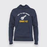 Key To Happiness Sanu Ki Hindi T-Shirt For Women