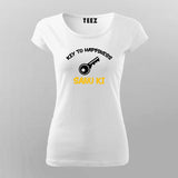 Key To Happiness Sanu Ki Hindi T-Shirt For Women Online Teez