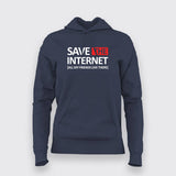 SAVE THE INTERNET Hoodies For Women