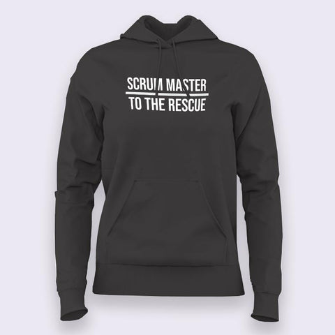 Scrum-Master-To-The-Rescue-Hoodie For Women online india