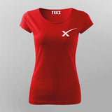 Spacex Chest Logo T-Shirt For Women