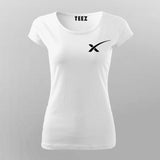 Spacex Chest Logo T-Shirt For Women