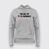 SPEAK UP FOR ANIMALS Pet Lover T-Shirt For Women