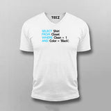 SQL Programmers Funny V- neck T-shirt For Men Online India