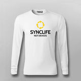 SYNCLIFE Not Devices Programmers T-shirt Full Sleeve For Men Online Teez