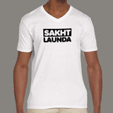 Zakir Khan Sakht Launda V Neck T-Shirt For Men Online India
