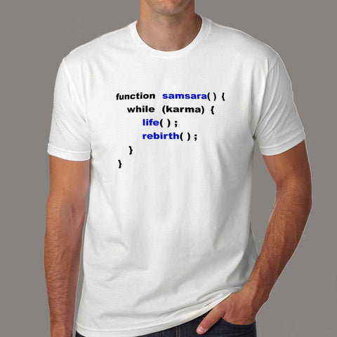 Samsara In Javascript Programmer Humor T-Shirt For Men Online India
