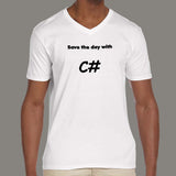 Save The Day With C# Developer funny Men’s Profession T-shirt