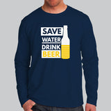 Save Water Drink Beer T-Shirt For Men