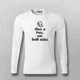 Save A Tree Use Both Sides Funny T-shirt For Men