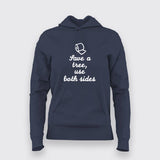 Save A Tree Use Both Sides Funny T-Shirt For Women