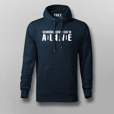 Schrodinger Cat Alive Dead Funny Hoodies For Men