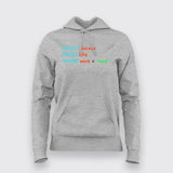 Select Success From Life Where Work ='Hard'; SQL Programming Hoodies For Women