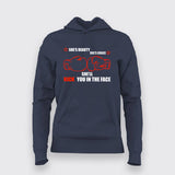 She's Beauty She's Grace She'll Kick You In The Face Hoodies For Women