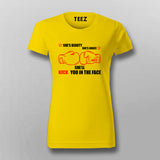 She's Beauty She's Grace She'll Kick You In The Face T-Shirt For Women