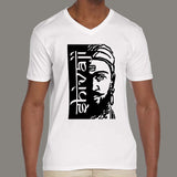 Shivaji Maharaj Men's V Neck T-Shirt online india