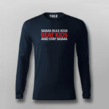 Sigma Rule#224 Beat Kids And Stay Sigma Funny T-shirt For Men