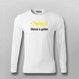 Silence Is Golden Funny Programming T-shirts For Men