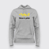 Silence Is Golden Funny Programming T-shirts  For Women