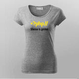 Silence Is Golden Funny Programming T-shirts  For Women