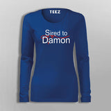 Sired To Damon T-Shirt For Women
