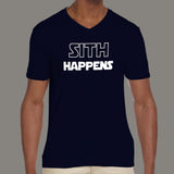 Sith Happens Starwars Men's technology v neck  T-shirt online india