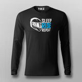 Sleep Ride Repeat Full Sleeve T-Shirt India