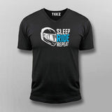 Sleep Ride Repeat V Neck T-Shirt Online