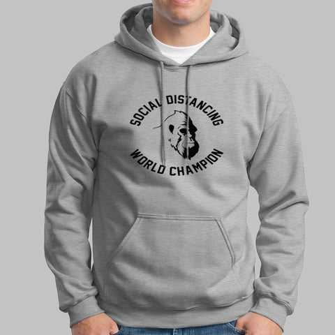 Social Distancing World Champion Hoodies For Men Online India