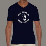 Social Distancing World Champion T-Shirt For Men