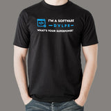 I’m a Software Developer, What’s your Superpower Men’s Profession T-shirt. India
